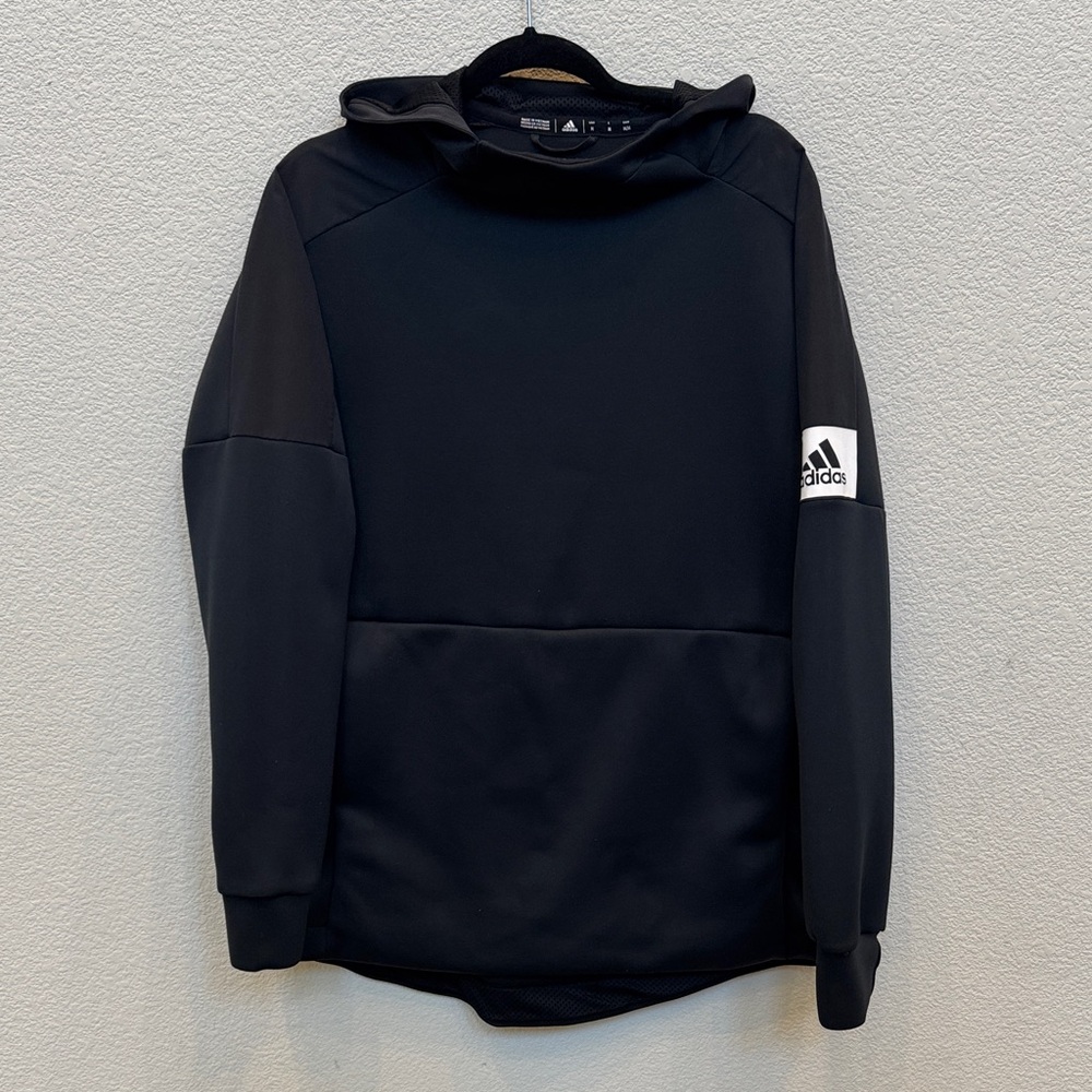 Adidas Black Pullover with Sleeve Logo